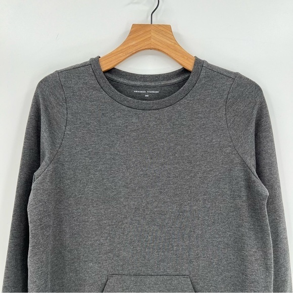 Universal Standard NEW Bree Sweatshirt Dress in Charcoal Gray Size 2XS - Picture 5 of 6